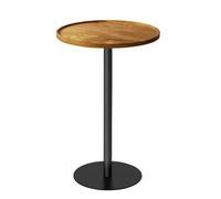 Mesa plegable multifuncional, Mesa alta redonda de madera for bebidas, mesa de cóctel moderna con base de metal resistente, pequeño escritorio de esquina for cocina, comedor, restaurante, bistró o caf