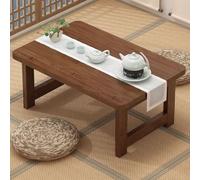 Mesa plegable multifuncional, Mesa de suelo plegable de madera, mesa de comedor japonesa plegable portátil, mesas de suelo de altar, meditación for sala de estar, comedor, té, tatami, hogar(Walnut,23.