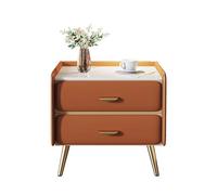 Mesa plegable multifuncional, Mesita de noche moderna de cuero, mesita de noche de madera con cajones, mesitas de noche con patas de metal, mesa auxiliar de madera for dormitorio, sala de estar, armar