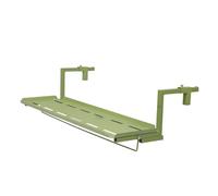 Mesa plegable para balcón, altura ajustable, barandilla para balcón, jardín, patio, terraza, verde, 60 cm