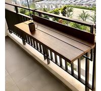 Mesa plegable para balcón montada en la pared, ajustable, ahorra espacio, mesa plegable compacta para balcón (120 x 37 cm)