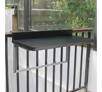 Mesa plegable para balcón suspendida que ahorra espacio, para comedor, trabajo y relajación, resistente a la intemperie y a la decoloración, perfecta para disfrutar de vistas panorámicas