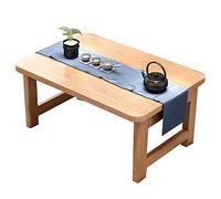 Mesa plegable para balcón, ventana de bahía, cama, estudio, suelo de lectura, mini comedor, mesa pequeña de té/café, mesa baja de madera, 90 x 48 x 30 cm