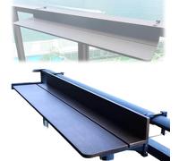 Mesa plegable para barandilla de terraza, altura ajustable, mesa de bar para balcón, mesa colgante de patio que ahorra espacio para café, comedor y trabajo