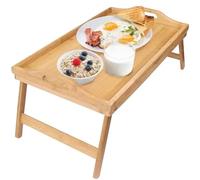 Mesa plegable para cama, bandeja portátil para desayuno y aperitivos, soporte versátil para laptop, ideal para uso doméstico y oficina, ligero y fácil de almacenar