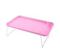 Mesa plegable para cama, escritorio multifuncional para laptop con soporte, mesa de desayuno versátil y bandeja de regazo, color rosa, ideal para uso doméstico y de oficina