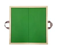 Mesa plegable para cartas con parte superior de fieltro verde cuadrada de madera portátil para 4 jugadores, mesa de juego ligera para interiores y exteriores