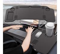 Mesa Plegable para Coche, Mesa PortáTil para Volante con Portavasos para Coches De Nueva EnergíA Y La MayoríA De Los Coches Escritorio Multifuncional para Volante para Trabajo Y Viajes