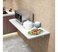 Mesa plegable para desayunar de pared que ahorra espacio, con hojas caídas, versátil escritorio plegable para el hogar, oficina, dormitorio, lavandería, soportes incluidos (90 x 40 cm)