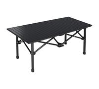 Mesa plegable para exteriores de 120 cm, color beige, mesa de picnic con marco en forma de X para mayor estabilidad y capacidad de carga, ideal para camping, barbacoas y picnics.