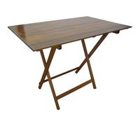 Mesa plegable para exteriores de madera de haya 60x100 cm color nuez ideal pa...