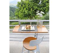 Mesa plegable para exteriores, ligera, altura ajustable, estante para balcón, mesa portátil para jardín, diseño resistente a la intemperie, fácil de almacenar