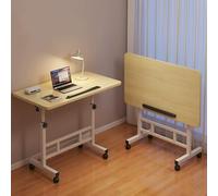 Mesa plegable para mesita de noche, mesa para laptop, escritorio plegable con ruedas para espacios pequeños, mesa plegable móvil para oficina, dormitorio, sala de estar (60 x 40 cm)