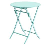 Mesa plegable para patio, mesa de centro redonda/cuadrada para uso en interiores y exteriores, en patios, jardines, bistrós, diseño versátil y simple, perfecta para cualquier entorno