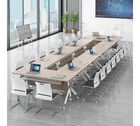 Mesa plegable para sala de conferencias, mesa de entrenamiento móvil con ruedas, mesa de madera y marco de metal y patas, mesas de seminario de negocios (paquete de 10 de 47.2 x 23.6 x 29.5 pulgadas