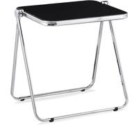 Mesa plegable para TV, mesa auxiliar compacta de acrílico, no requiere montaje, ideal para oficina en casa y espacios pequeños