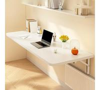 Mesa Plegable Pared, Escritorio Plegable, Escritorio Flotante, Mesa Plegable Comedor, Estante de Pared Plegable, para Oficina, Hogar (Color : White, Size : 9.4x47.2in/24x120cm)