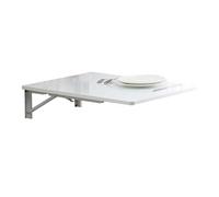 Mesa Plegable Pared, Mesa Abatible Pared con Esquinas Redondeadas, Blanco, Simple y Versátil, Ideal para Comedor, Dormitorio y Lavadero(70 x 40 cm/27.5 x 16 in)