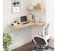 Mesa Plegable Pared Mesa Cocina Plegable Mesa De Computadora Plegable De Esquina, Mesa De Madera Montada En La Pared Escritorio De Estudio Mesa Auxiliar De Doble Soporte Escritorio De Caball