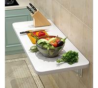Mesa Plegable Pared Mesa Cocina Plegable Mesa de desayunador de Cocina Blanca | Mesa de Pared Mesa de Comedor Plegable montada en la Pared con Hojas abatibles | Banco de Trabajo Plegable Esc