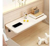 Mesa Plegable Pequeña con Soporte de Acero Inoxidable Escritorio Plegable Pared Mesa de Trabajo Plegable para Garaje Hogar Oficina Lavadero Cafetería Comedor(White,40x20cm/15.7x7.9in)