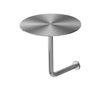Mesa plegable pequeña y redonda de acero inoxidable para montar en la pared, escritorio flotante, mesa de bar redonda moderna que ahorra espacio para cafetería, interior y exterior(L-type,40cm/15.7in)