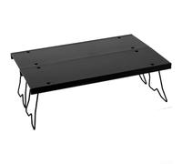 Mesa plegable portátil de aleación de aluminio para uso al aire libre, ligera y compacta con mecanismo de plegado de un solo paso para camping, picnics y senderismo (negro)