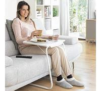 Mesa plegable portátil, mesa de cama ajustable en altura para ordenador portátil, 6 archivadores, mesa de aperitivos, escritorio móvil, cena, ordenador portátil, bandeja de cama de viaje