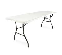 Mesa plegable portátil para exteriores, ligera y resistente, ideal para barbacoas y camping, color blanco HELLOSHOP26