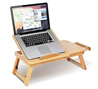 Mesa Plegable Portátil para Ordenador, Bandeja para Cama y Sofá, con Patas Ajustables, para Dormitorio y Hogar