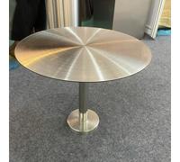 Mesa plegable redonda compacta de acero inoxidable de 40 cm, moderna mesa de bar que ahorra espacio, para cafetería, uso en interiores y exteriores, diseño de escritorio flotante (Ipe 15.7 pulgadas)