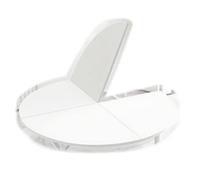 Mesa plegable redonda de 47 pulgadas, color blanco y negro, extensor de mesa temporal de madera duradera para catering, banquetes, fiestas, fácil de almacenar, portátil y versátil, 180 cm