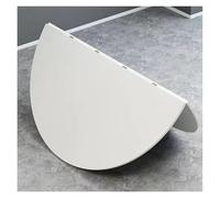 Mesa plegable redonda de 60 cm, mesa de comedor portátil de madera para cocina y patio con herrajes metálicos, solución de almacenamiento para el hogar que ahorra espacio (acabado leche)