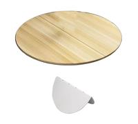 Mesa plegable redonda de madera portátil para cenas y juegos. Versátil 16/24/30/36/40 pulgadas. Ligero y práctico (40 cm)