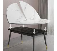 Mesa plegable redonda expandible para ahorrar espacio, catering, fiestas y banquetes, para 10 a 20 personas, diámetro de 47 a 86 pulgadas, diseño sin patas