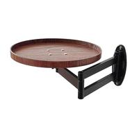Mesa Plegable Redonda pequeña para sofá de Pared, Mesa Flotante Plegable, Escritorio Extensible, mesita de Noche abatible para Dormitorio, Cocina, apartamento, balcón (Color Madera Original)