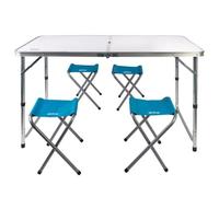 Mesa Plegable Regulable En Altura Con 4 Taburetes Aktive MKP