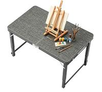 Mesa plegable resistente, mesa y marco de metal resistente, mesa de pánico para acampar caballete con asa, mesas auxiliares portátiles para parrilla fiestas, barbacoas, camping, playa(180cm/5.9ft)