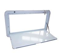 Mesa plegable RV, escritorio de pared con cerradur Mesa plegable de aleación de aluminio con cerradura for montar en la pared, ideal for autocaravanas y furgonetas camper.(Bianco,80x45cm/31.5x17.7in)