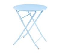 Mesa plegable sande circular - azul celeste [en.casa]