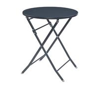 Mesa plegable sande circular - negro [en.casa]