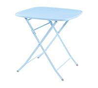 Mesa plegable sande cuadrada - azul celeste [en.casa]