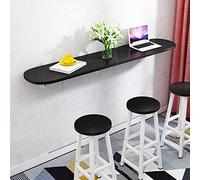 Mesa Plegable Simple , Mesa plegable de pared, escritorio de comedor multifunción con hojas abatibles, banco de trabajo resistente y escritorio for computadora.(Black,60*30cm/23.6*11.8in)