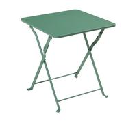 [en.casa] Mesa Plegable Vegårshei Mueble de Jardín Mesa de Camping Cuadrada para Balcón Terraza Patio Acero 45 x 40 x 40 cm - Verde