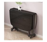 Mesa plegable versátil con 6 ruedas, mesa redonda de cocina, marco de metal resistente, diseño que ahorra espacio para 4-8 personas, perfecta para el hogar y eventos