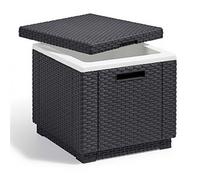Mesa nevera ratan resina ice cube grafito 42 x 42 x 41cm