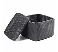 Mesa PROGARDEN Naxos Antracita 53x53x40 Cm - Polipropileno