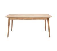 Mesa rectangular extensible con extensiones integradas de madera de roble claro 160-210 cm ANK