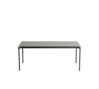 Mesa rectangular FROMME de 90x180 cm, cristal verde.