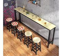 Mesa rectangular moderna de altura de barra, mesa auxiliar estrecha para espacios pequeños, cocina, cafetería, juego de mesa compacta de madera